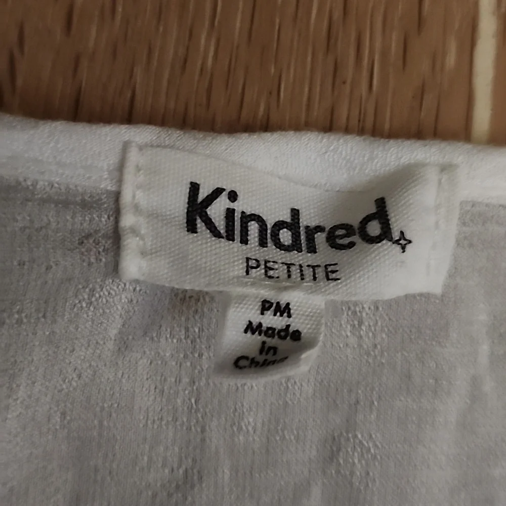 Anthropologie Kindred floral embroidered blouse white M P